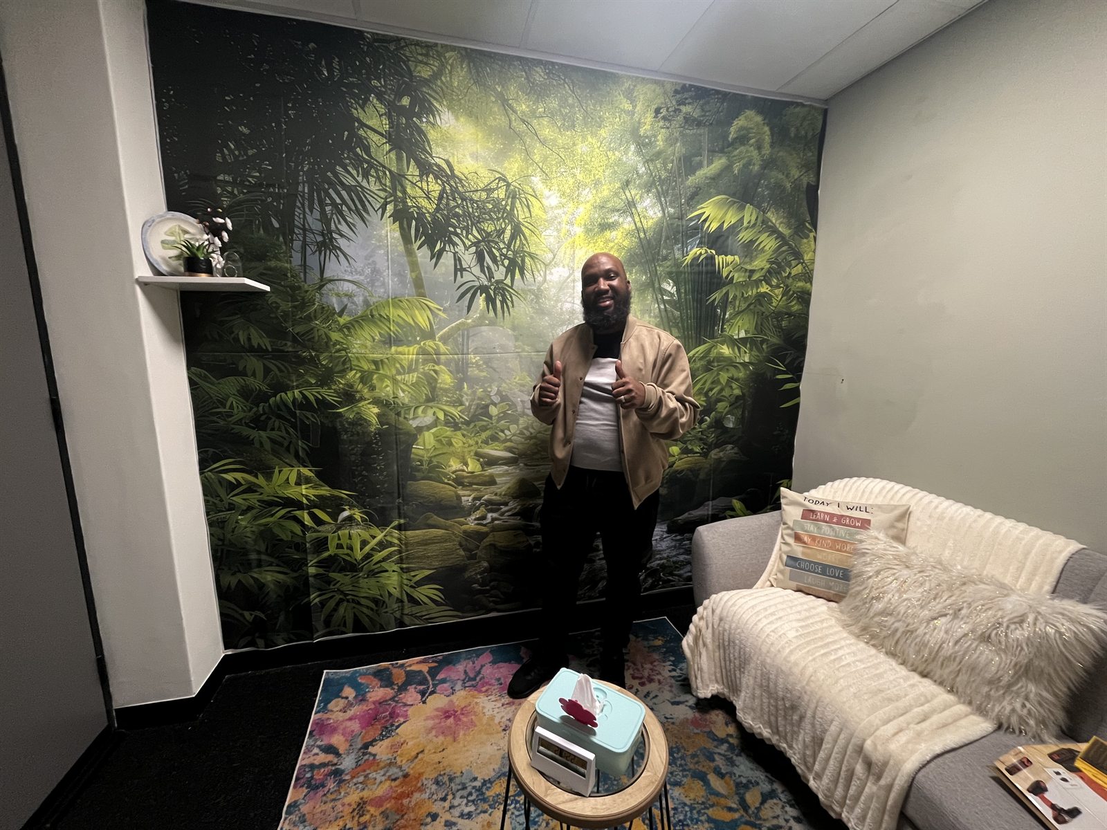 Warm detail inside a counselling space