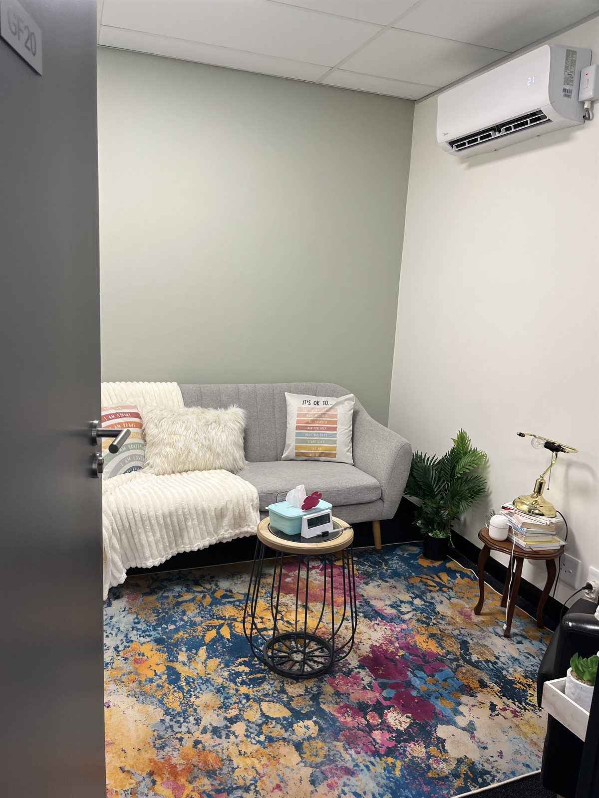 A calm counselling office at Arnon and Gila Practitioners